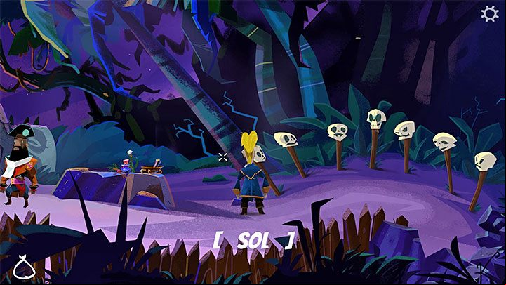 Now you have to impale the 6 skulls - Return to Monkey Island: Decode the map - walkthrough - Part 3 - Return to Monkey Island - Return to Monkey Island Walkthrough