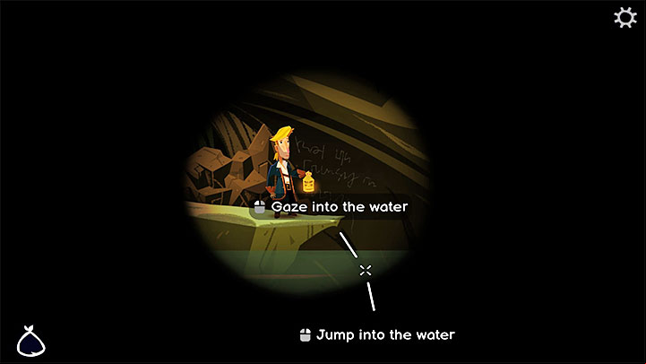 If you chose ages 1 to 5 correctly, you will find a new location with a warning on the wall and a water reservoir - Return to Monkey Island: Terror Island Golden Key - walkthrough - Part 4 - Things Get Complicated - Return to Monkey Island Walkthrough