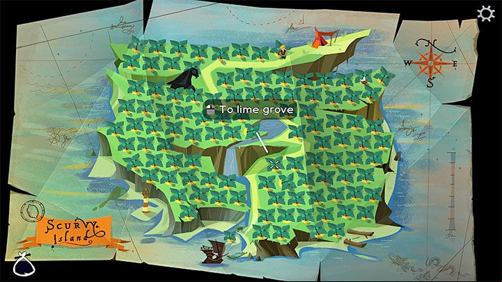 The content of the note contains information about Elaine's whereabouts - the location is random with each playthrough - Return to Monkey Island: Get the 5 keys for the safe - walkthrough - Part 4 - Things Get Complicated - Return to Monkey Island Walkthrough
