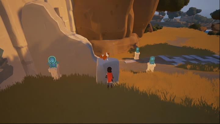 Stand so that all the figurines are highlighted and use the voice of the main character . - Puzzles with the gates | Chapter 1 - Walkthrough - Chapter 1 - Rime Game Guide