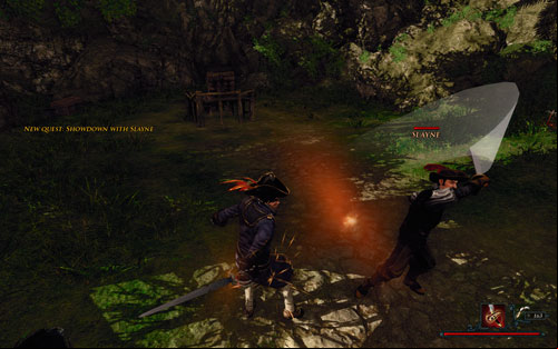 Slayne is a master fencer - defeat him with brains, not with force. - The Cunning Captain - The Sword Coast - Quests - Risen 2: Dark Waters - Game Guide and Walkthrough