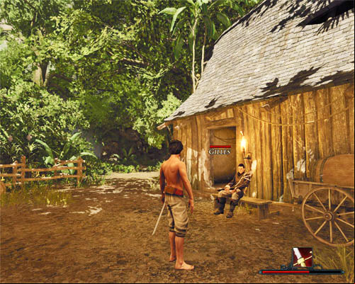 Gilles is the receiver of the Grog transport. - Grog for the Guards - Tacarigua - Quests - Risen 2: Dark Waters - Game Guide and Walkthrough