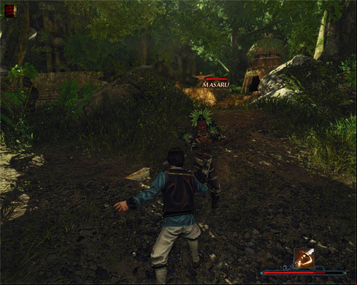 The spear is quite handy in melee combat. - Duel with Masaru - The Sword Coast - Quests - Risen 2: Dark Waters - Game Guide and Walkthrough
