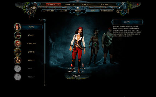 You meet Patty at the very beginning of the game, still on Caldera - Crew - Crew - Risen 2: Dark Waters - Game Guide and Walkthrough