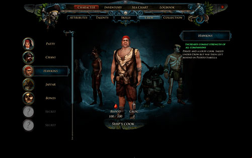 You'll meet the cook from Crow's crew on the Sword Coast - when you free him, he'll happily you (see: The Fourth Crew Member) - Crew - Crew - Risen 2: Dark Waters - Game Guide and Walkthrough