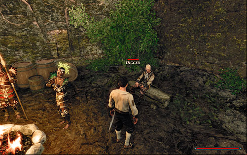 Puzzling - where do the Natives keep Gold? - Distract Skinner - The Sword Coast - Quests - Risen 2: Dark Waters - Game Guide and Walkthrough