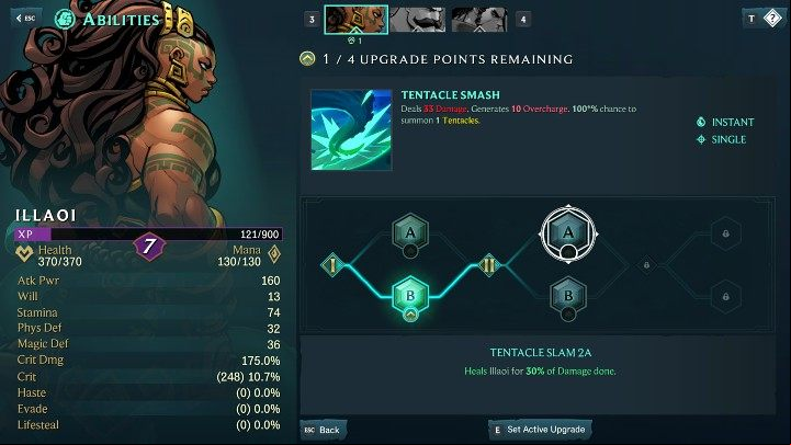 Every time, when the characters of Ruined King: A League of Legends Story level up, they also gain one skill point which you can use to improve instant abilites, alley skills or ive abilites - Ruined King: Character development - Basics - Ruined King Guide