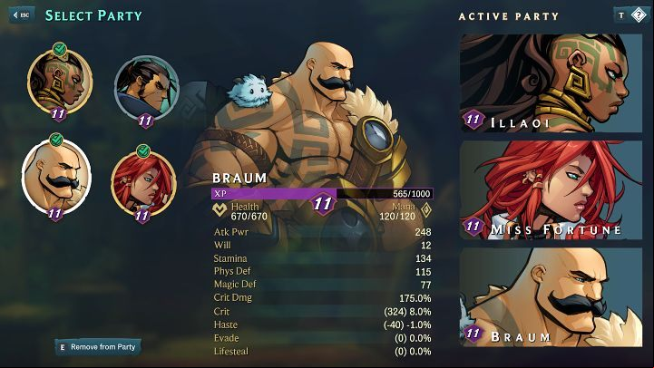 In the game Ruined King: A League of Legends Story, you can only swap out your teammates at Rest points, which means you have to find a tavern or a campfire on the map you are currently exploring - Ruined King: Team - how to change its composition? - FAQ - Ruined King Guide