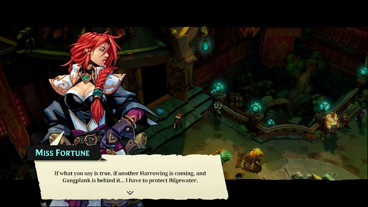 Miss Fortune will your team only once you have played through 6-8 hours of the main story (34% of the game) in Ruined King: A League of Legends Story - Ruined King Miss Fortune - when will she the team? - FAQ - Ruined King Guide