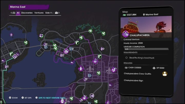 You must build the Chalupacabra manually, selecting the location of your choice on the venture map - Saints Row 2022: Chalupacabra - venture description - Ventures - Saints Row Guide, Walkthrough