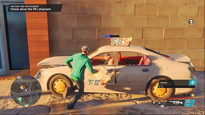 Jump into one of the Idol vehicles or any other good machine and start chasing the delivery vehicle - Saints Row 2022: The Fast and the Foodiest - walkthrough - Walkthrough - Saints Row Guide, Walkthrough