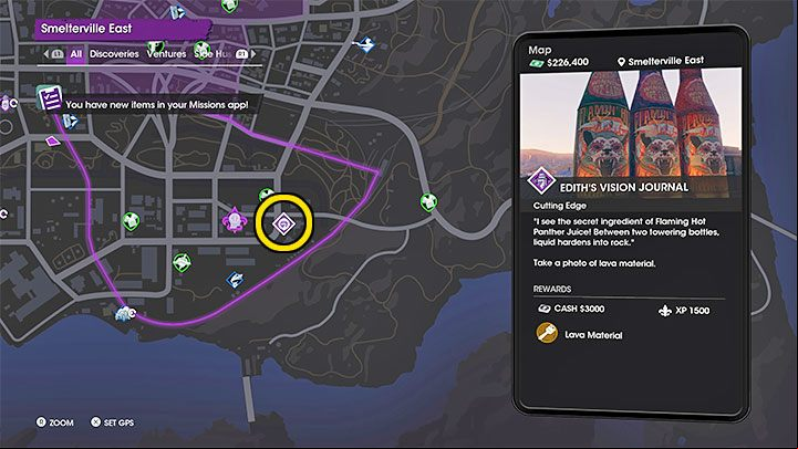 This secret is related to Lava Material - Saints Row: Cutting Edge - venture description, Ediths collectibles - Ventures - Saints Row Guide, Walkthrough