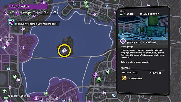 This secret is related to Stone Material - Saints Row: Cutting Edge - venture description, Ediths collectibles - Ventures - Saints Row Guide, Walkthrough