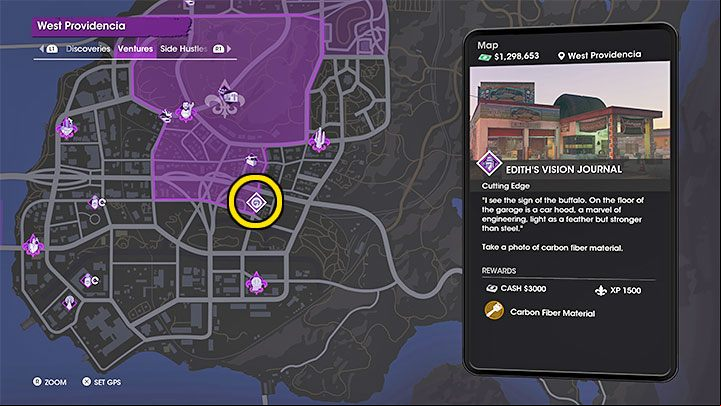 This secret is related to Carbon Fiber Material - Saints Row: Cutting Edge - venture description, Ediths collectibles - Ventures - Saints Row Guide, Walkthrough