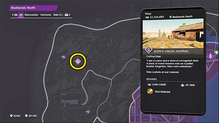 This secret is related to Rust Material - Saints Row: Cutting Edge - venture description, Ediths collectibles - Ventures - Saints Row Guide, Walkthrough
