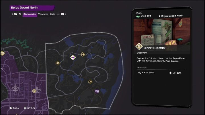 This activity is located in the northern part of the area, right next to a viewpoint - Saints Row 2022: Discoveries (Rojas Desert North) - list and description of activity - Rojas Desert North - Saints Row Guide, Walkthrough