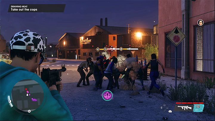 Cops will appear, forcing you into a battle - Saints Row 2022: Drawing Heat - walkthrough - Walkthrough - Saints Row Guide, Walkthrough