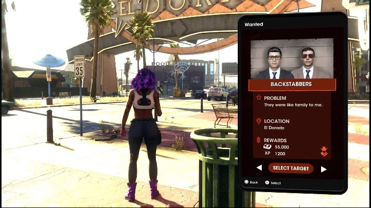 Start the contract by entering the Wanted app and choosing Backstabbers - Saints Row 2022: Backstabbers - how to complete contract? - Wanted - Saints Row Guide, Walkthrough