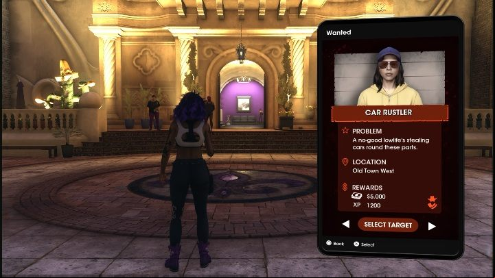 To start the contract, open Wanted app on your phone and choose Car Rustler from the list - Saints Row 2022: Car Rustler - how to complete contract? - Wanted - Saints Row Guide, Walkthrough