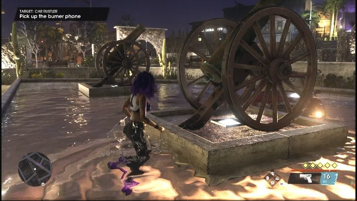 When you get to the place marked on the map, you will see a stationary phone on a cannon - Saints Row 2022: Car Rustler - how to complete contract? - Wanted - Saints Row Guide, Walkthrough