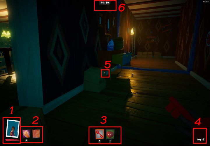 The interface of the game is very clear and convenient for beginners. - Interface | Secret Neighbor - Basics - Secret Neighbor Guide