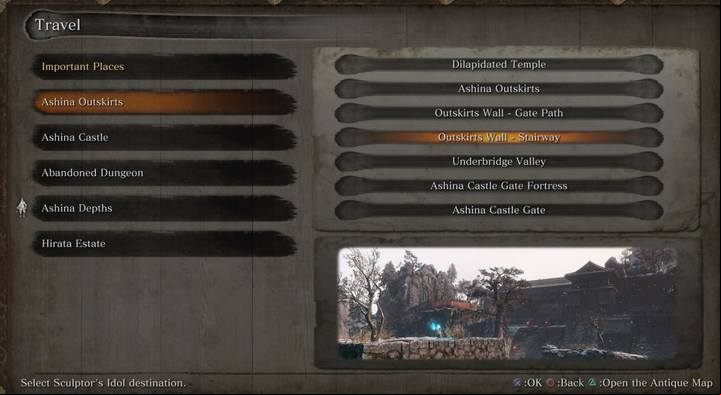 Fast travel is free - you can travel only to checkpoints you have already activated. - Sculptors Idols / Bonfires in Sekiro Shadows Die Twice - Basics - Sekiro Guide and Walkthrough