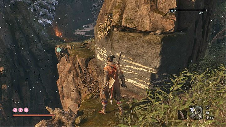 Approach the wall and climb it - Where is the entrance to Ashina Depths in Sekiro? - FAQ - Sekiro Guide and Walkthrough