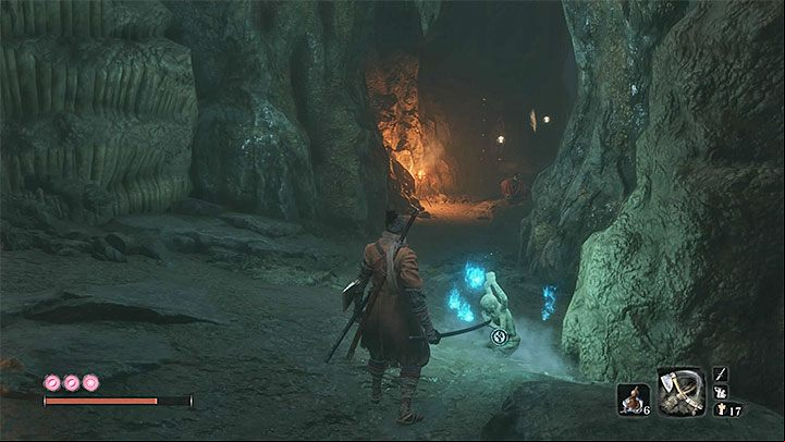 Reach the end of this ledge and jump to the next one - Where is the entrance to Ashina Depths in Sekiro? - FAQ - Sekiro Guide and Walkthrough