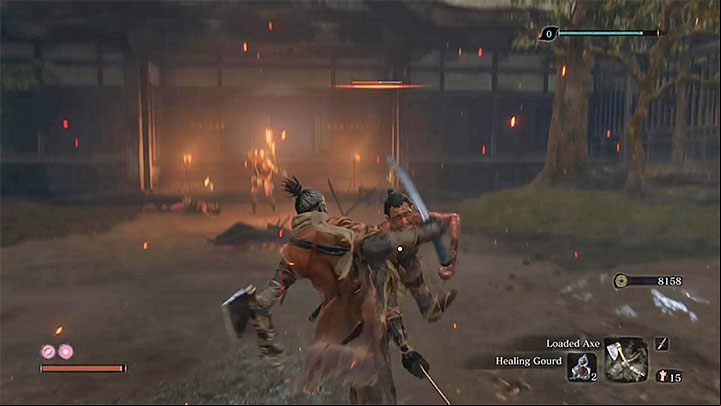 For the correct execution of Mikiri Counter, set analog knob in the direction of the enemy and press the Dodge button immediately after the appearance of the red symbol (default Wheel / B) - How to use Mikiri Counter in Sekiro Shadows Die Twice? - FAQ - Sekiro Guide and Walkthrough