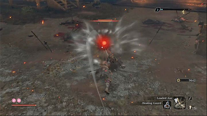 Lock your camera on an enemy carrying a shield - How to kill enemies equipped with shields in Sekiro Shadows Die Twice? - FAQ - Sekiro Guide and Walkthrough