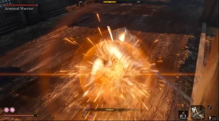 The perfect block reduces the posture of the enemy, not yours. - Armored Warrior | Sekiro Shadows Die Twice Boss Fight - Bosses - Sekiro Guide and Walkthrough
