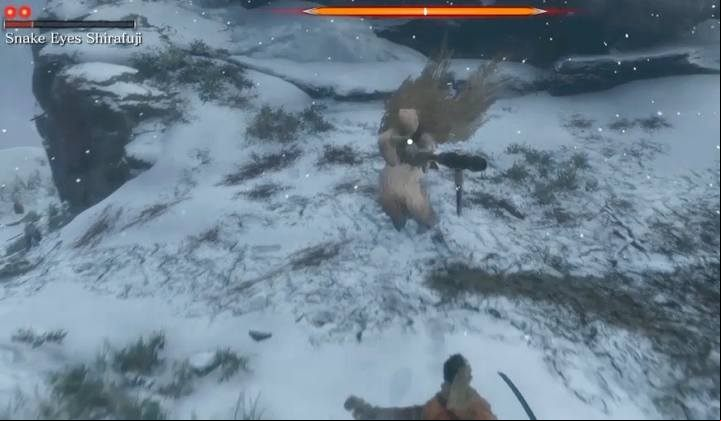 Early evasion of a special attack is an ideal opportunity for a quick counterattack. - Snake Eyes Shirafuji | Sekiro Shadows Die Twice Boss Fight - Bosses - Sekiro Guide and Walkthrough