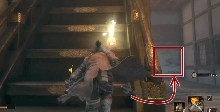 The second way to the roof, a little longer, and also dangerous (and the enemies on it always respawn, so this road is not too practical - has rather the use if you want to go to the roof of the castle, but youre not going to fight with the Genichiro boss or Ashina Elite boss) - Ashina Castle | Sekiro Shadows Die Twice Walkthrough - Main story - Sekiro Guide and Walkthrough