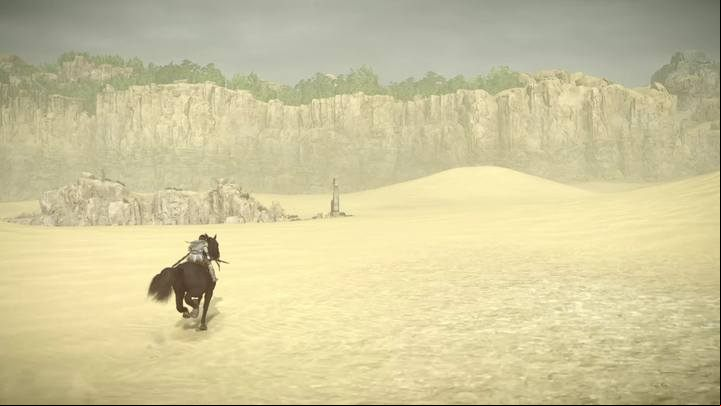 The main entrance is found to the east, but you can also jump below the rocks from the western side - youll arrive at the temple much faster this way - Colossus 11 - Celosia | Shadow of the Colossus Walkthrough - Walkthrough - Shadow of the Colossus Game Guide