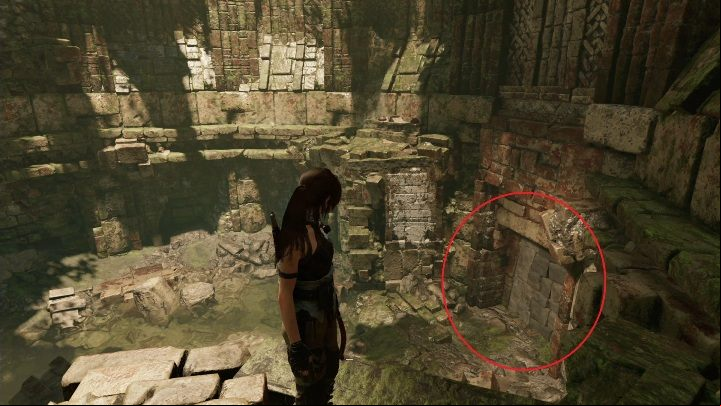 At the very bottom of the room there is a blocked age - marked in red in the screen above - Crypts in The Hidden City in Shadow of the Tomb Raider - Crypts - Shadow of the Tomb Raider Game Guide