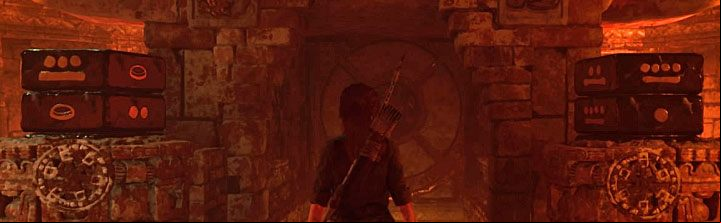 The first part is easy: manipulate the plates until theyre automatically locked in the right position - How to solve the Gate riddle in the Kuwak Yaku in Shadow of the Tomb Raider? - Solving Riddles - Shadow of the Tomb Raider Game Guide