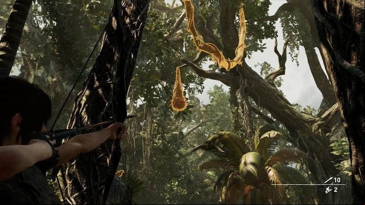 In the Ruffled Feathers challenge you have to walk around the map and shoot down feather bags - Challenges in Peruvian Jungle | Secrets in Shadow of the Tomb Raider - Peruvian Jungle - Shadow of the Tomb Raider Game Guide