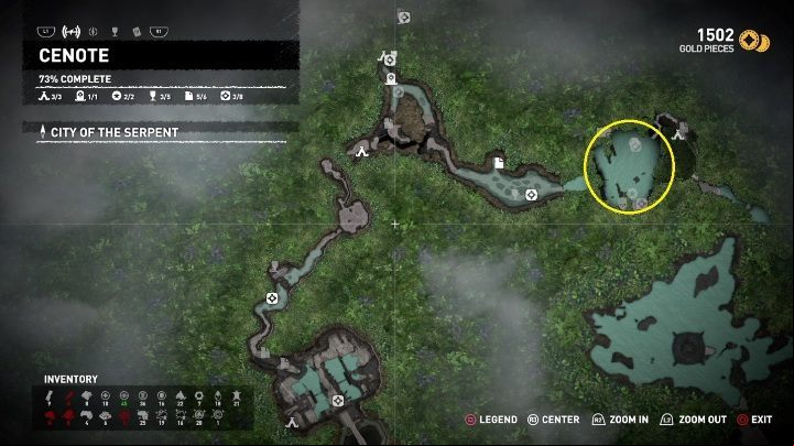 The sunken treasure challenge consists in open several crates underwater - Challenges in Cenote | Secrets in Shadow of the Tomb Raider - Cenote - Shadow of the Tomb Raider Game Guide