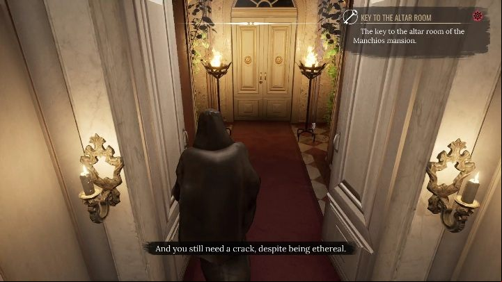 It's time to use the key and go behind the white door - Sherlock Holmes Chapter One: Sacrificial Lamb, Mansion - walkthrough - Sacrificial lamb - Sherlock Holmes Chapter One Guide