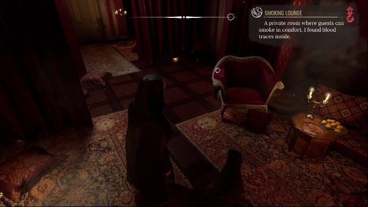 Then switch the task in the casebook so Sherlock can see the traces that are not visible at first glance - Sherlock Holmes Chapter One: Sacrificial Lamb, Mansion - walkthrough - Sacrificial lamb - Sherlock Holmes Chapter One Guide