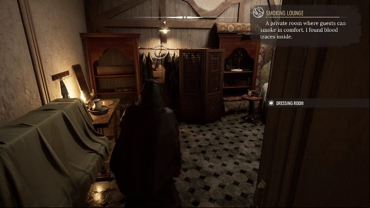 Further evidence you will find in the dressing room (it is behind the next door) - Sherlock Holmes Chapter One: Sacrificial Lamb, Mansion - walkthrough - Sacrificial lamb - Sherlock Holmes Chapter One Guide