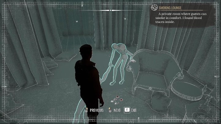 By the chair, there should be Fabio on the floor and an unknown person pulling him towards the altar - Sherlock Holmes Chapter One: Sacrificial Lamb, Mansion - walkthrough - Sacrificial lamb - Sherlock Holmes Chapter One Guide