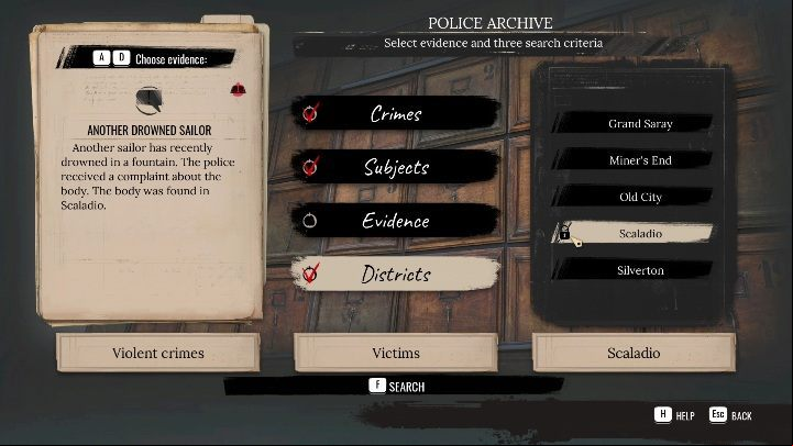 You need to visit the police station to learn more about the case - Sherlock Holmes Chapter One Other Cases: Siren Song - walkthrough, solution - Other matters - Sherlock Holmes Chapter One Guide