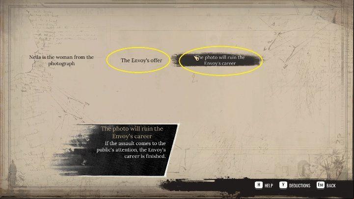 After talking to everyone, you can finally combine all the elements into a whole - Sherlock Holmes Chapter One: The Muse from Abroad, Norton and Bernadotti - walkthrough, solution - The Muse From Abroad - Sherlock Holmes Chapter One Guide