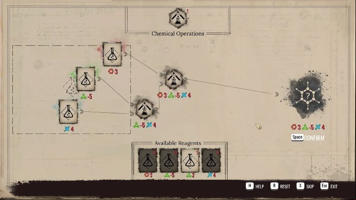Start by identifying the necessary reagents - Sherlock Holmes Chapter One: Chemical analyses - how to ? - Minigames - Sherlock Holmes Chapter One Guide