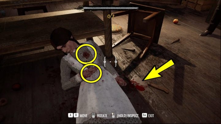 Examine the body of a woman for - Sherlock Holmes The Awakened: Arnesons Mansion - Chapter 5 - Arnesons Mansion - Sherlock Holmes The Awakened Walkthrough