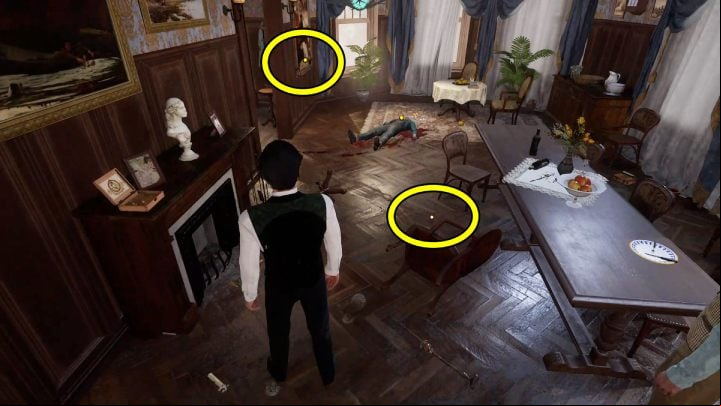 Leave the kitchen and go to the living room - Sherlock Holmes The Awakened: Arnesons Mansion - Chapter 5 - Arnesons Mansion - Sherlock Holmes The Awakened Walkthrough