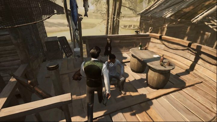 Travel to Fisherman's Quarter and talk to Champagne - Sherlock Holmes The Awakened: Arnesons Mansion - Chapter 5 - Arnesons Mansion - Sherlock Holmes The Awakened Walkthrough