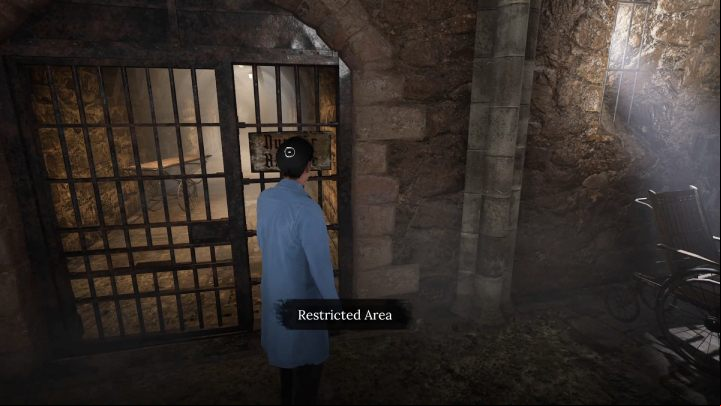 Proceed through Block B while ing by individual cells to reach Restricted Area - Sherlock Holmes The Awakened: Chapter 3 - Block B - Chapter 3 - Edelweiss Institute - Sherlock Holmes The Awakened Walkthrough