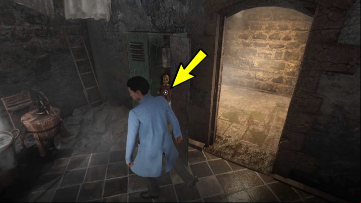 Continue by opening the cabinet by the door and picking up the doll - Sherlock Holmes The Awakened: Chapter 3 - Block B - Chapter 3 - Edelweiss Institute - Sherlock Holmes The Awakened Walkthrough